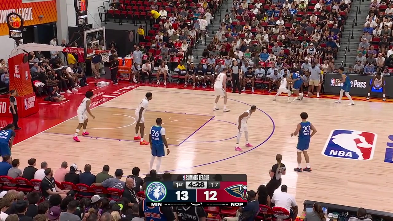 Joan Beringer finds Nate Santos for the 3-pointer