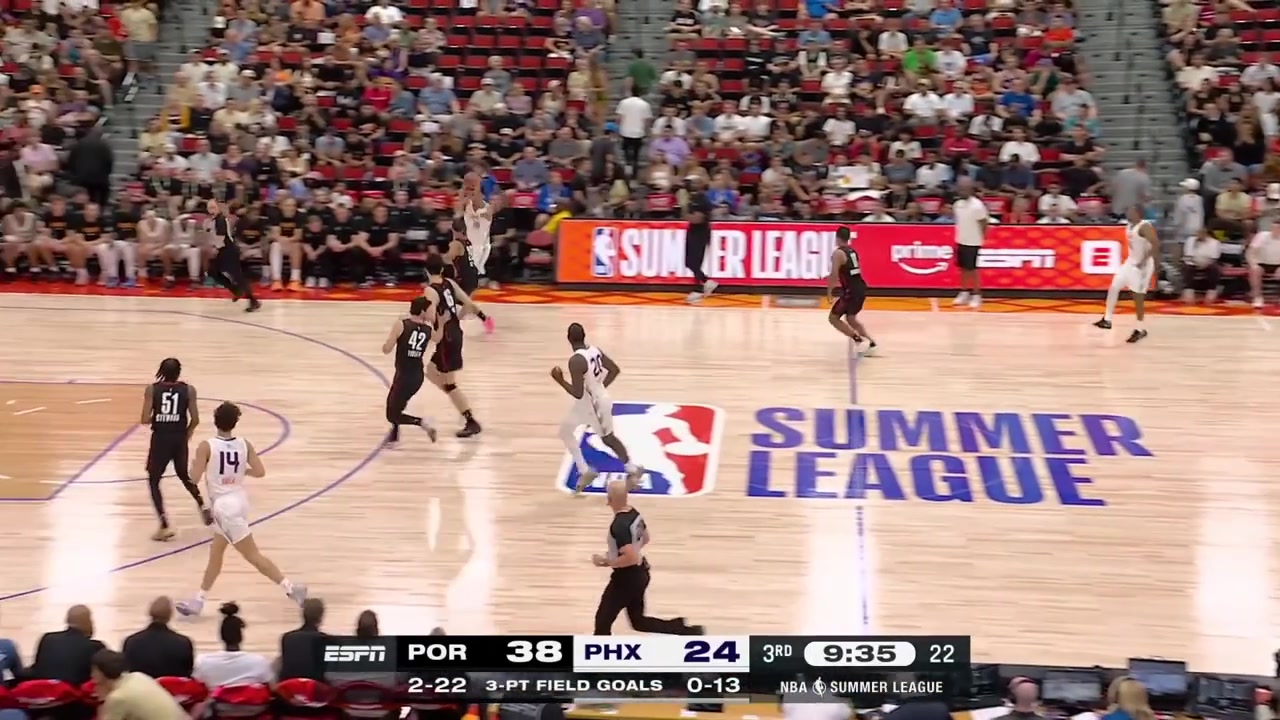Khaman Maluach hits big to back 3s and then another 3 later on finishing the game 37 from 3