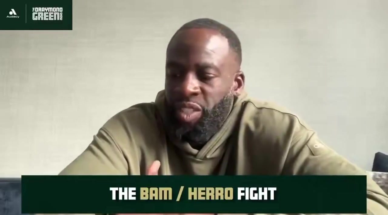 Draymond calls out Haslem for the HerroBam fight after UD criticized him for cheap shooting Poole If you raised this young guy in the light of what you was saying about me and now he punches this other young guy that yall kind of co raised are you going to have that same energy