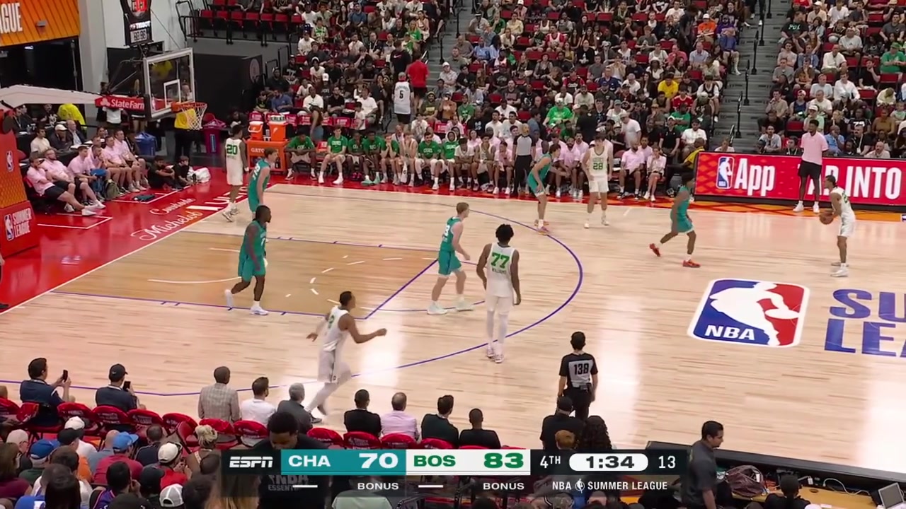 Dillon Mitchell with the cutting dunk and the tip in off his own miss to give him 24 points