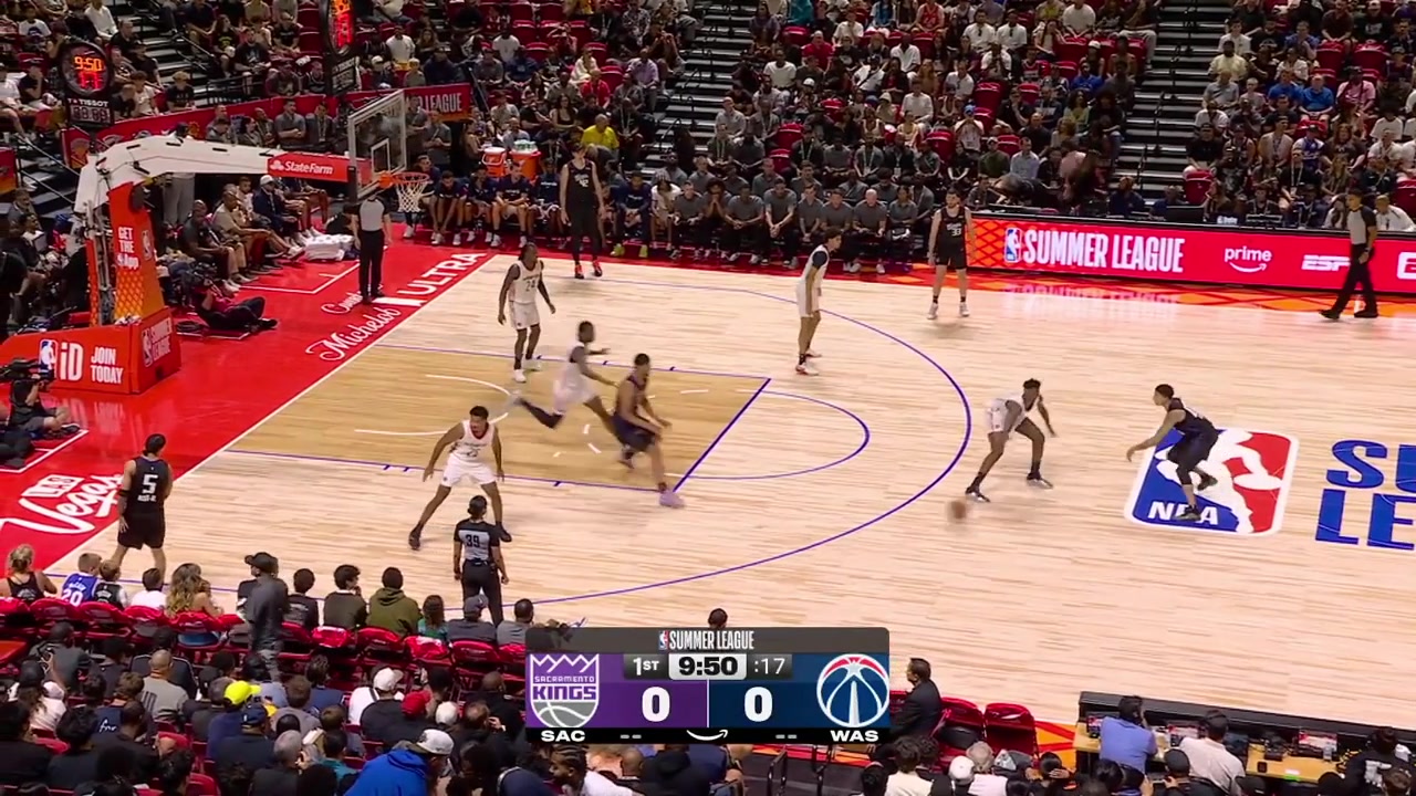 Darius Acuff Jr with the floater And-1 and nose blood to start the game with replays