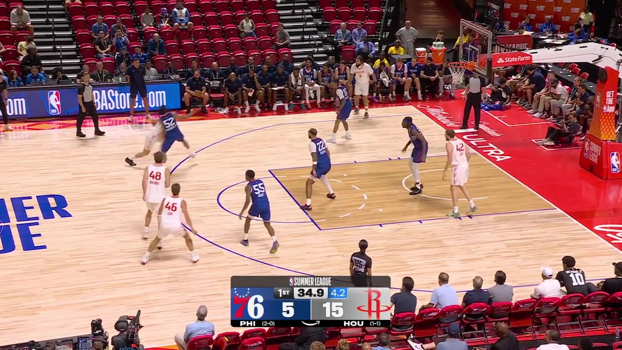 Daishen Nix with the tough layup finish through 3 defenders in mid-air with replays