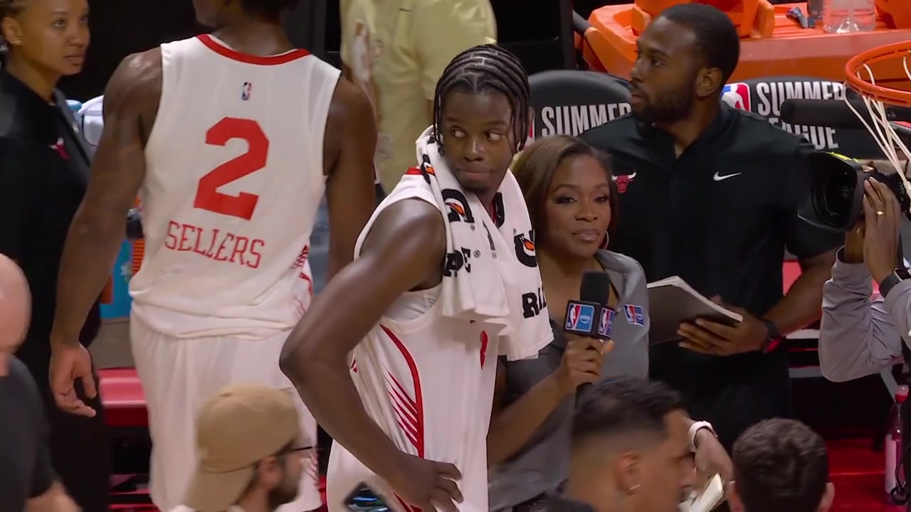 Caleb Wilson on his postgame interview after the win over the Wizards Jaylin Sellers and Donovan Atwell saved my life that's what they did - they saved my lifeYou know we won that's all we wanted to doI'm excited bro Go Bulls