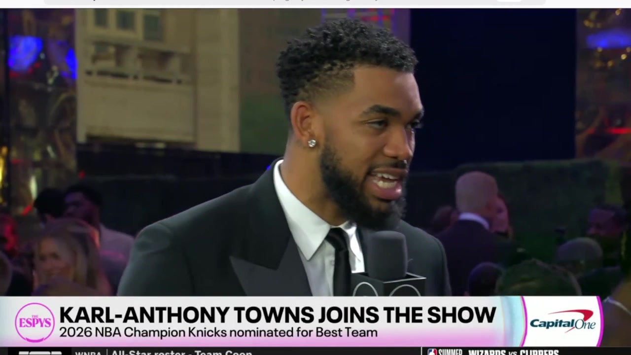 KAT on Knicks winning ESPY for best team Analytically we should win this one