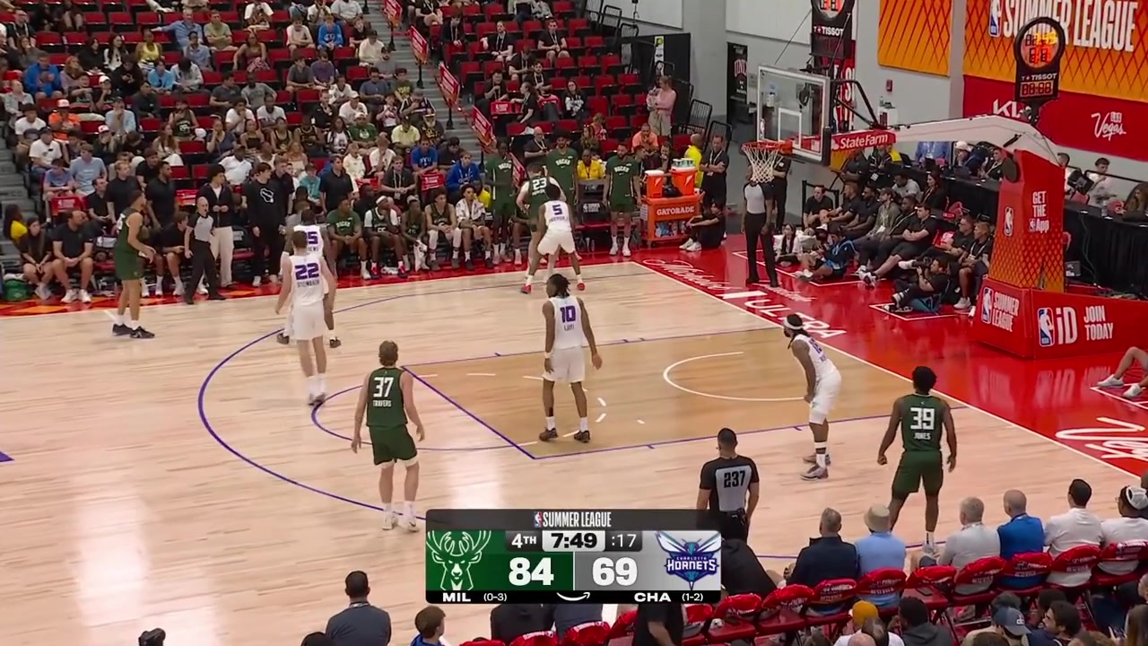 Bogoljub Markovi controls the contested offensive rebound with one hand and scores it in one motion a Jokicesque finish but the foul was before the shot with replays