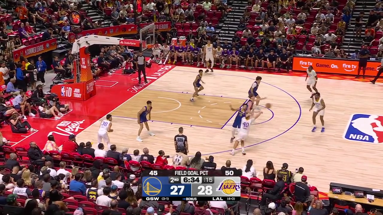 Lajae Jones blocks Zhaire Smith's dunk attempt and takes on Jon Elmore and scores off a nice move