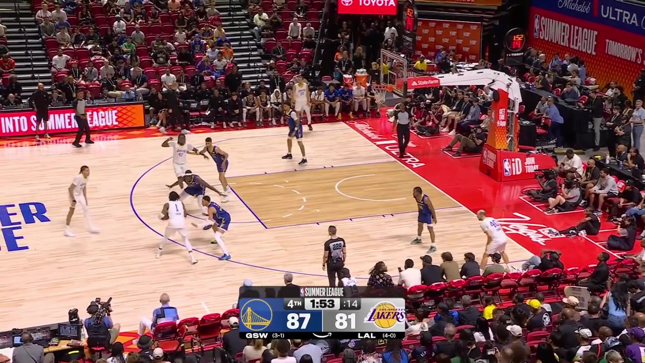Late in the 4th quarter Arthur Kaluma pump fakes and send Graham Ike flying who still tries to block him and unintentionally elbows Kaluma on the head with replaysUpon review it was upgraded to a flagrant-1Carr took the clutch free throw but missed it
