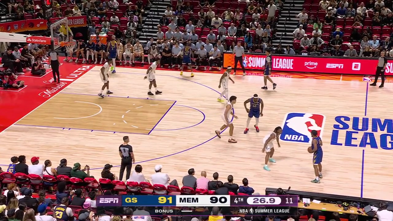 LJ Cryer misses the clutch floater Cameron Boozer misses the open 3 to give the Grizzlies the lead Yaxel Lendeborg with a big rebound and Deivon Smith hits two clutch free throws to put the Warriors up 3 with 86 seconds remaining in regulation