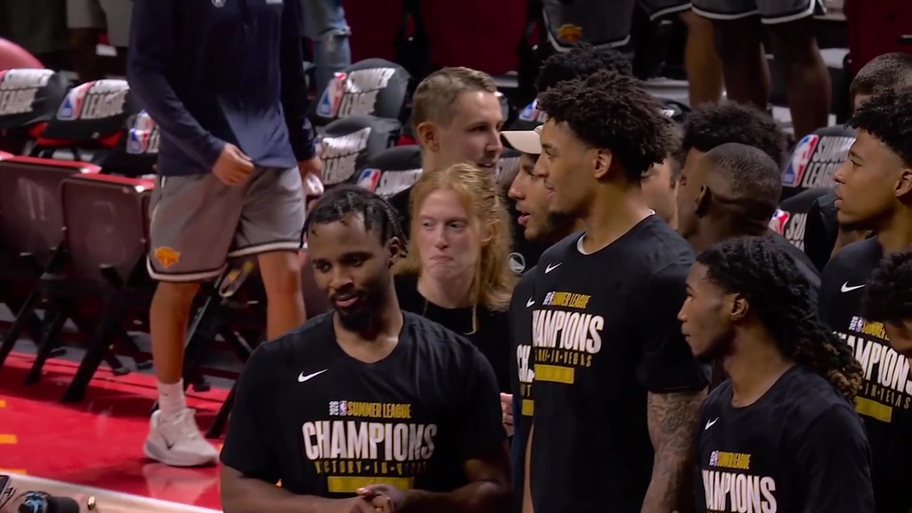 Khalid Robinson the Warriors' Summer League head coach with an interview after the Warriors won the Summer League championshipHe praised his guys for sticking to the plan no matter what the score was