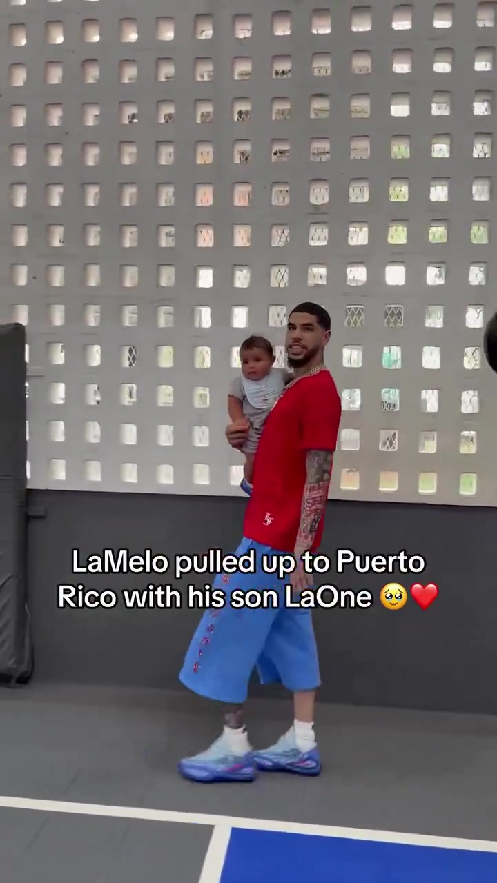 LaMelo and his son LaOne