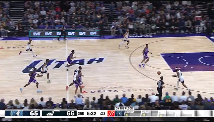 Anthony Edwards filthy poster dunk on John Collins