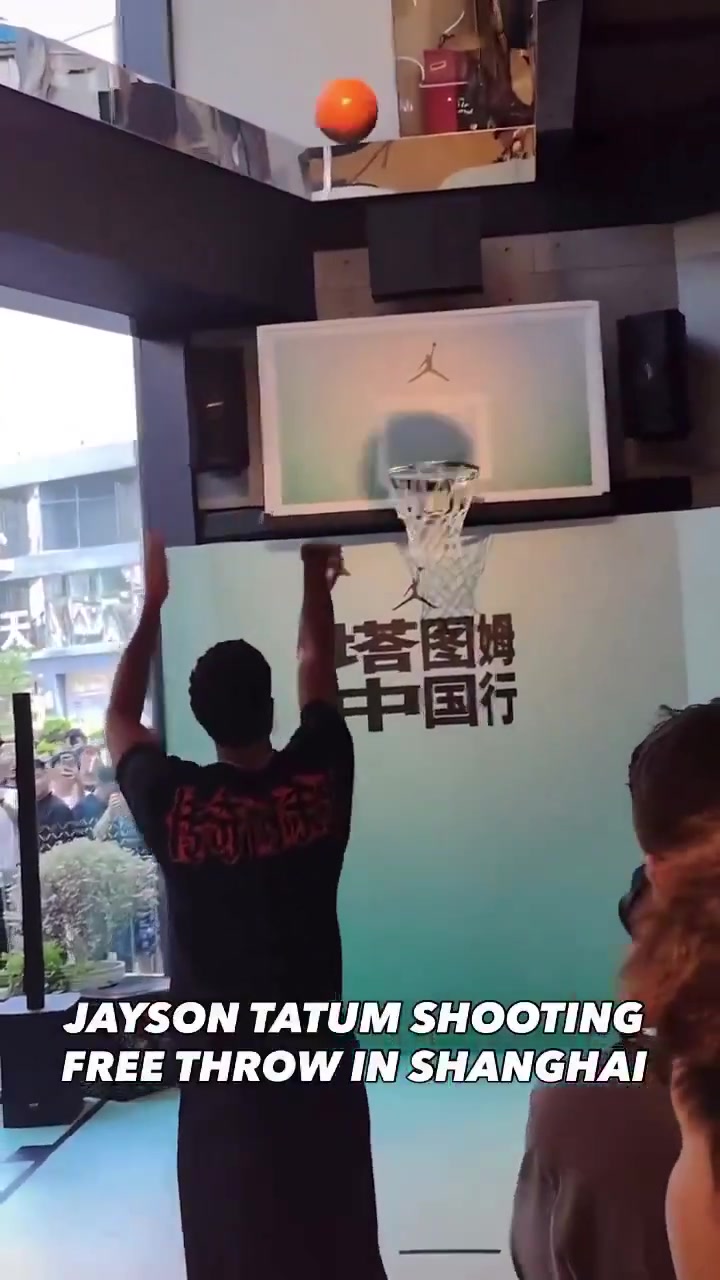 Jayson Tatum shooting free throws in China