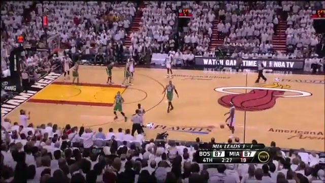 LeBron Raymone James Sr scores 10 straight clutch time points in 2011 Eastern Conference Semis to end the Celtics season for the first time