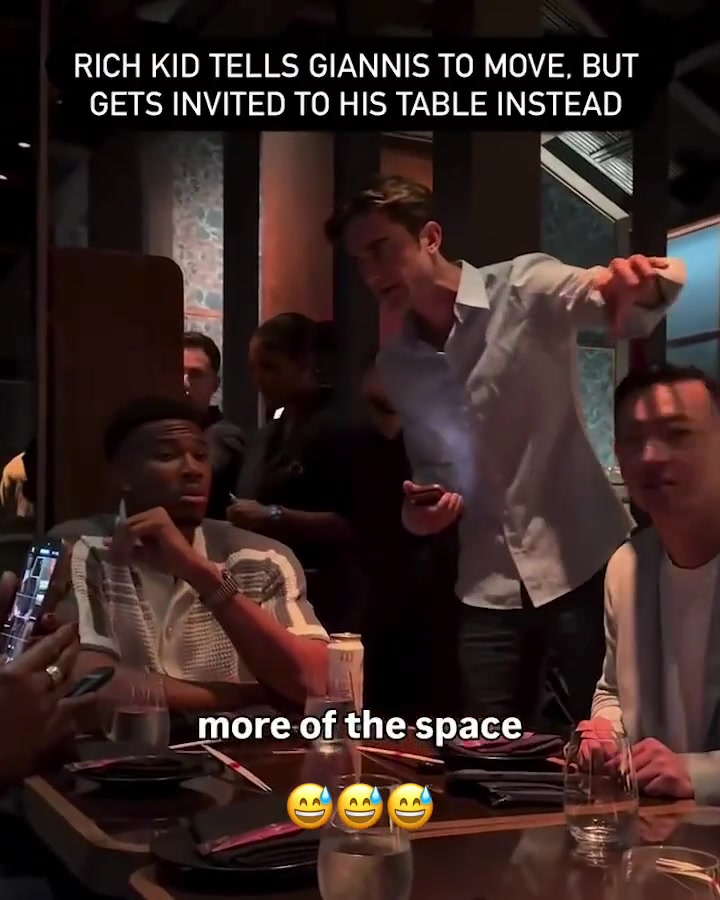 Giannis has a tense encounter with a gentleman at a restaurant but it ends in a happy outcome