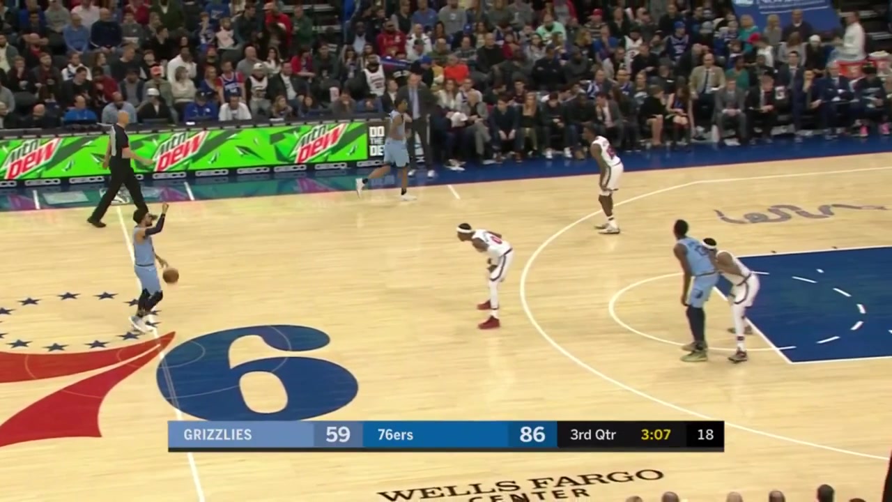 The rookie Brandon Clarke with a powerful poster dunk on rookie Norvel Pelle with replays Multi-broadcast - EN1EN2ES 272020