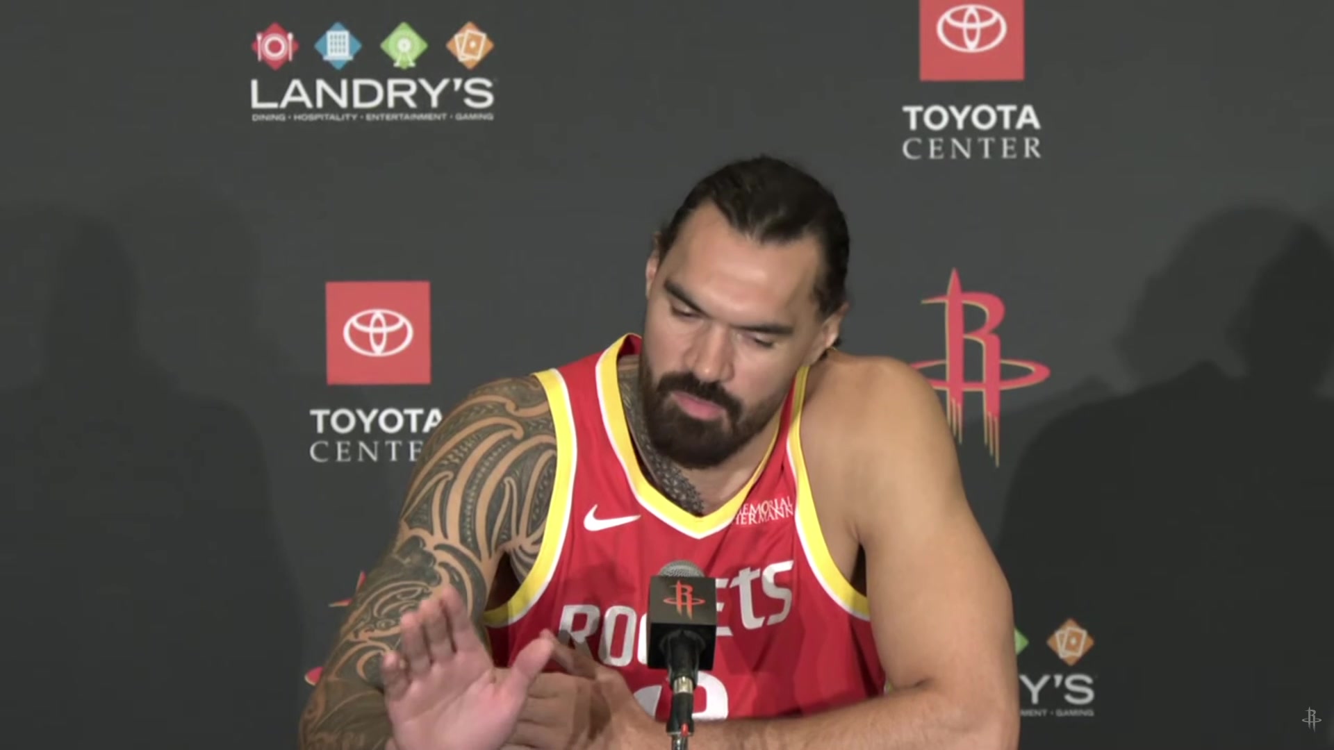 Steven Adams is having fun I mean a lot to all the boys Yeah right mate