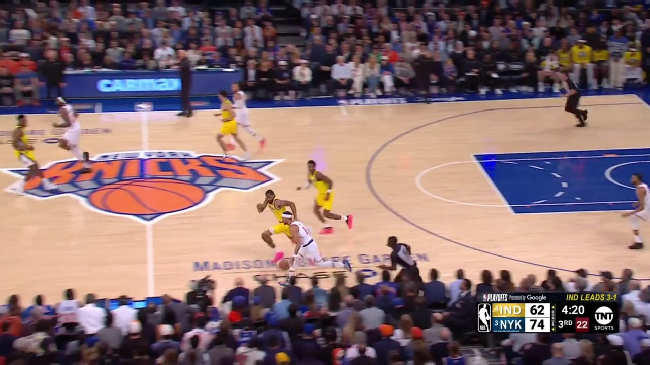 The Pacers with a successful Hack-A-Mitch as Mitchell Robinson misses both free throws