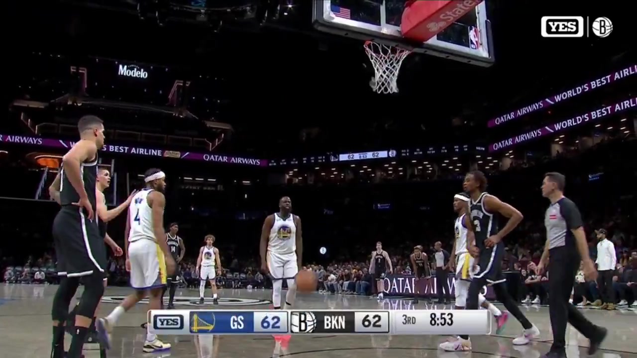 Draymond Green made the free throw and chirped Nets superfan Mr Whammy Go sit your old ass down
