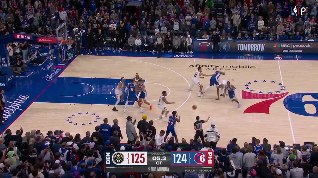 Tyrese Maxey's shot is no good and the shorthanded Denver Nuggets steal a win in Philadelphia