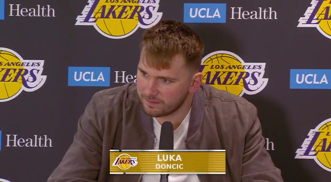 Luka Doncic on 41 year old LeBron James Probably me at 41 I'll be limping around