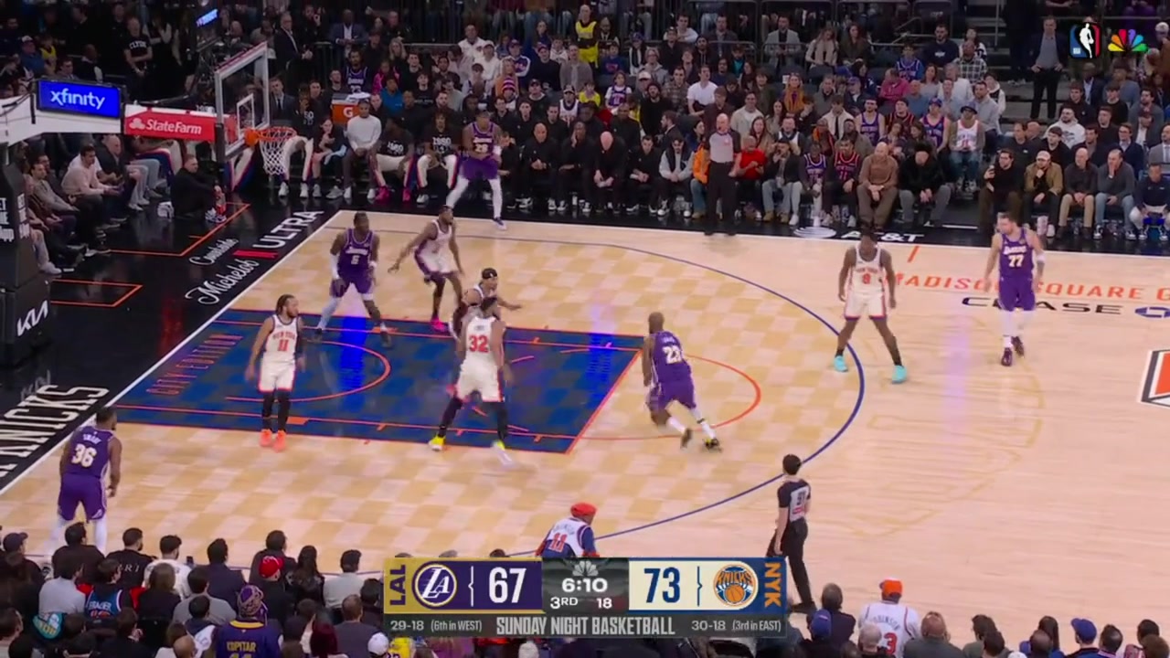 Rui Hachimura with the tough step back jumper over Mikal Bridges