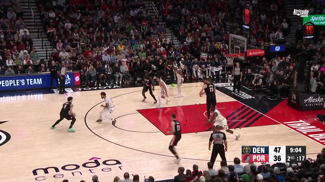 Deni Avdija with a careless turnover leading to Tim Hardaway Jr converting the easy fast-break layup