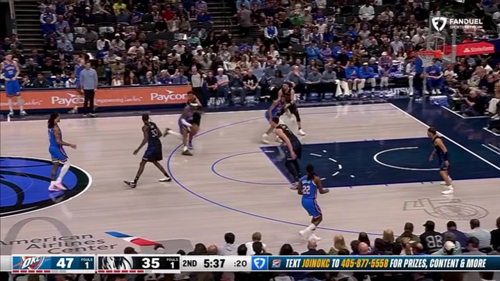 SGA slices through the defense and goes up for the slam