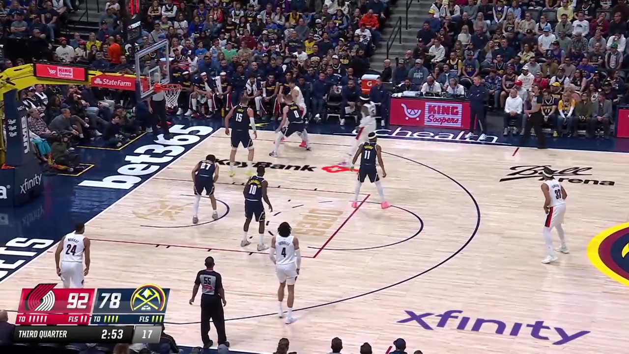 Toumani Damian Lillard Camara with the deep three for his 8th of the night