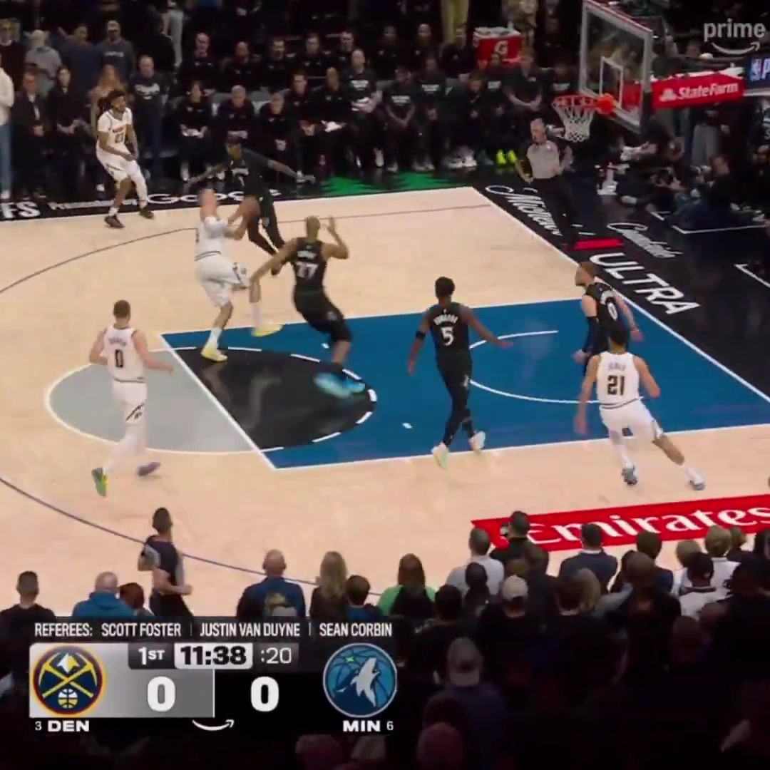 Rudy Gobert and the Minnesota Timberwolves lock Nikola Jokic down defensively holding him to 726 shooting 210 from three 4 turnovers and a team-worst -21