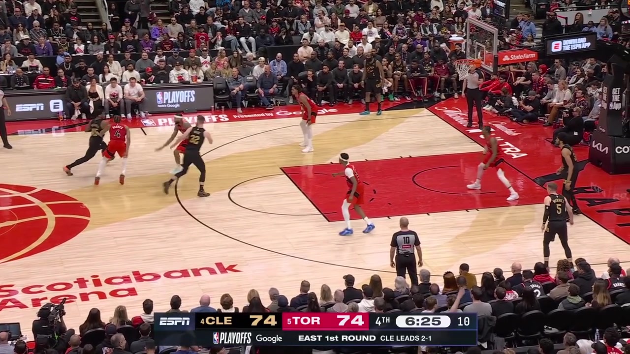 James Harden hits the step back 3 to give the Cavaliers the lead