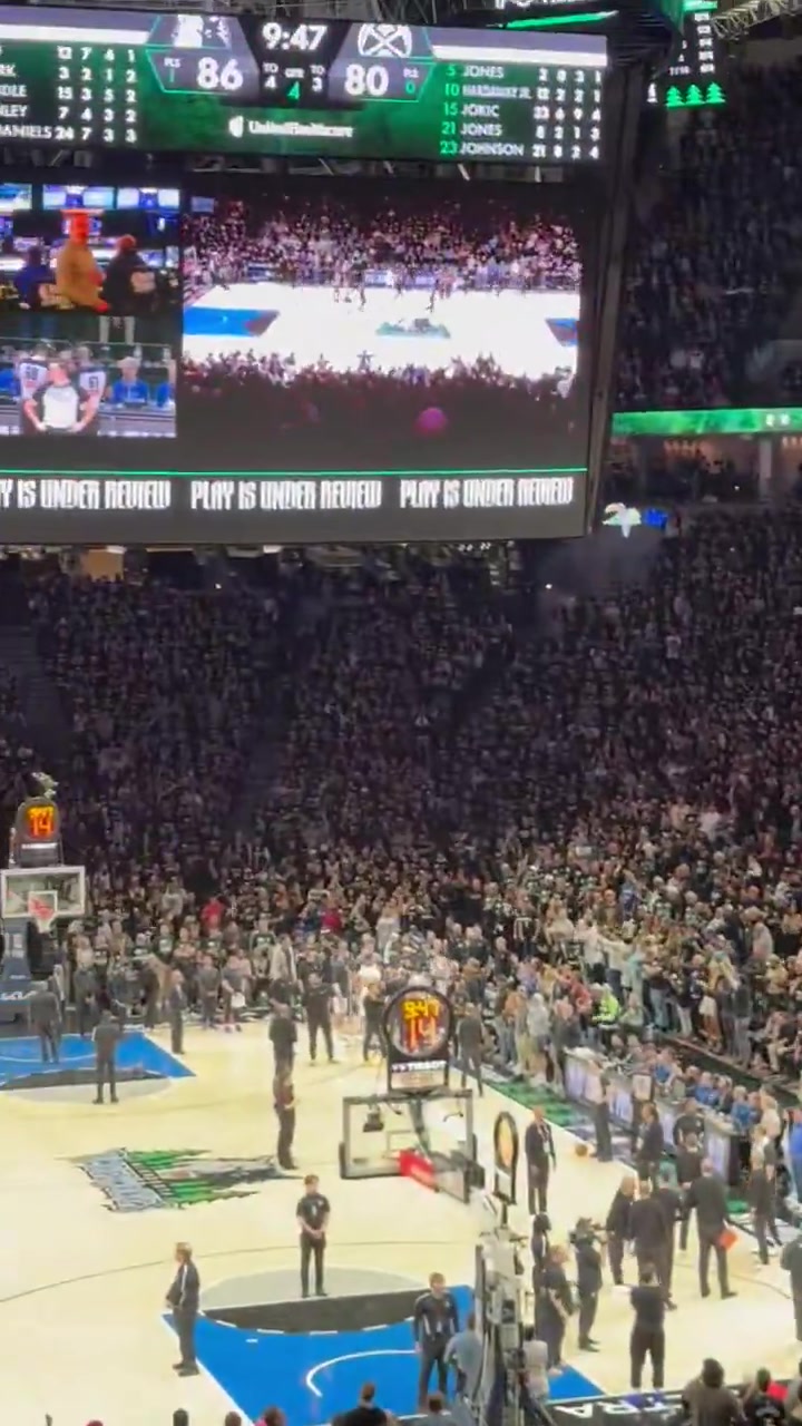 Kick Him Out chants break out from the Minnesota crowd after Nikola Jokic gets involved in another scuffle