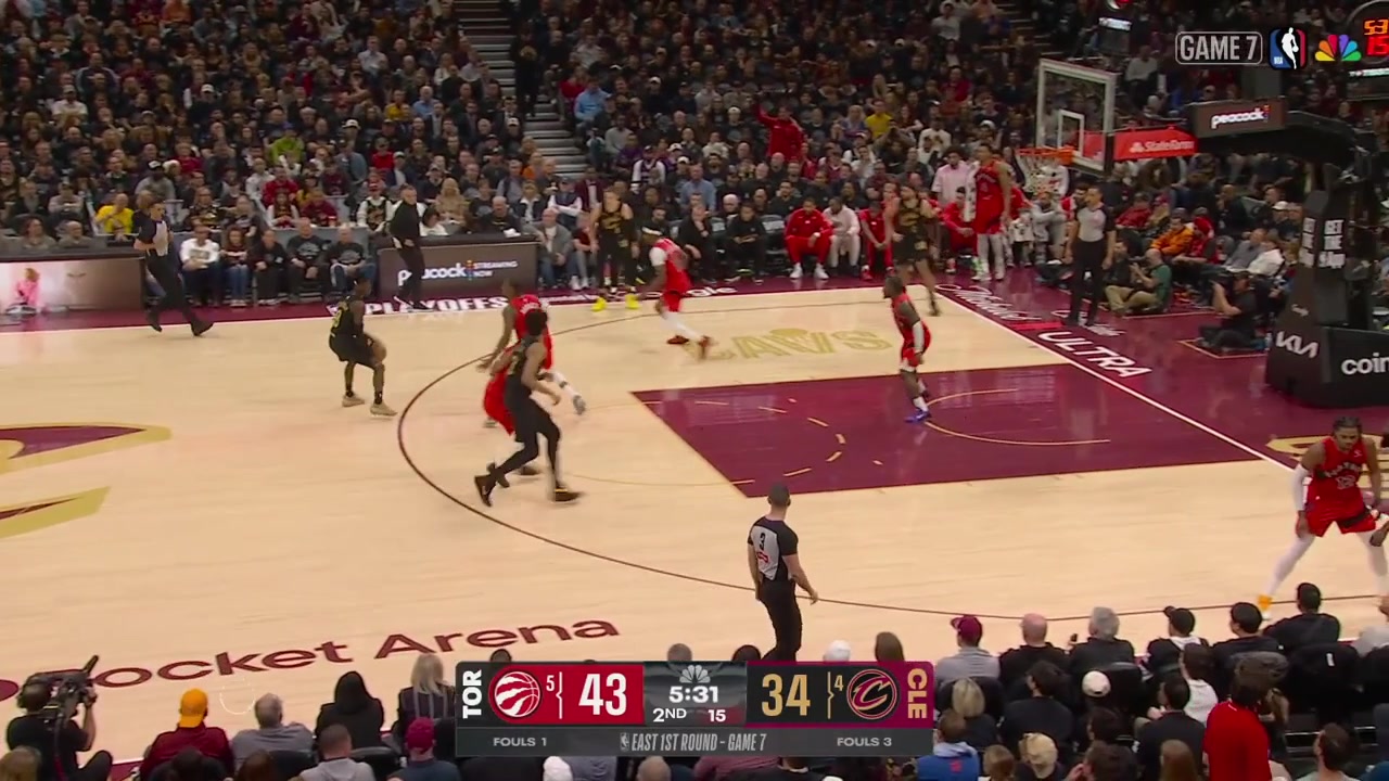 AJ Lawson wraps his arms around Jarrett Allen's shoulders and pulls him down with him with replaysUpon officials' review it remained a common foul