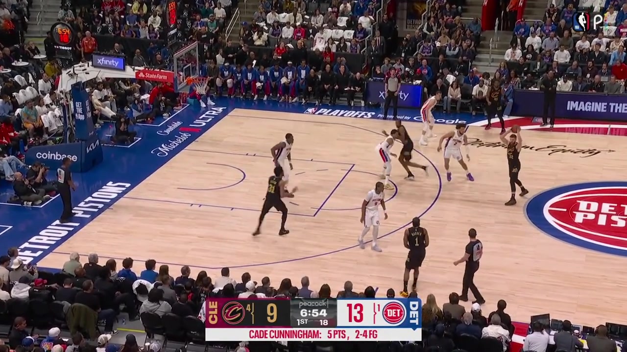 Tobias Harris with the steal and the mid-air adjustment for the alley-oop layup with a replay