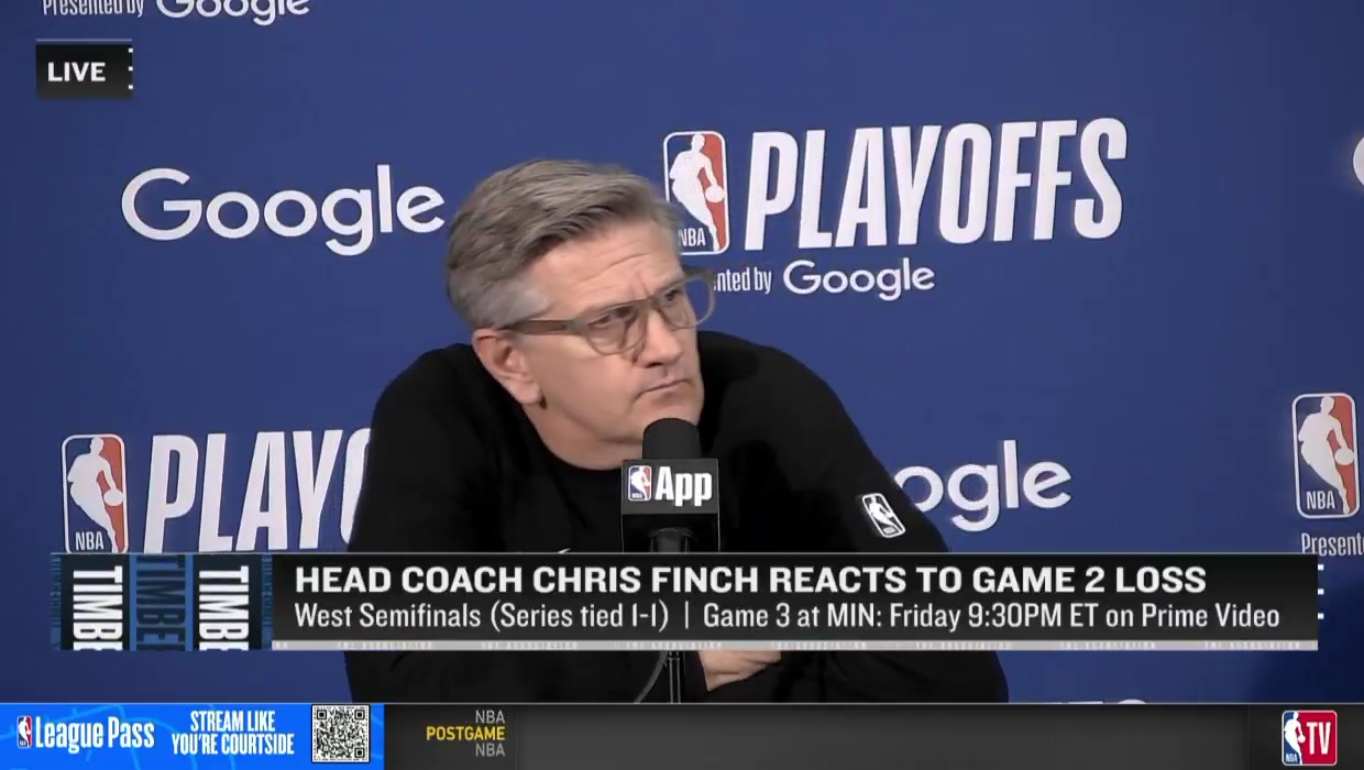 Chris Finch I just told them Timberwolves we just got punked