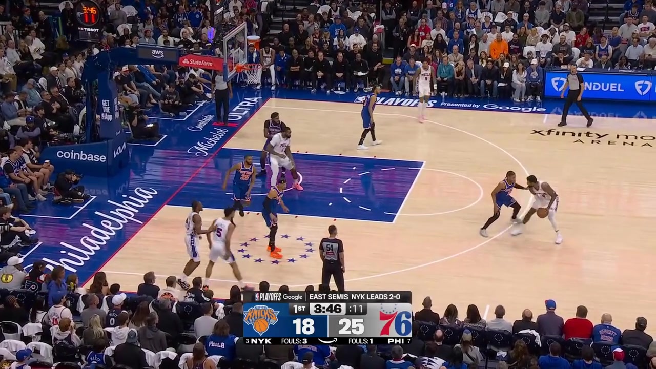 - Paul George continues his hot shooting with a bucket over McBride with a replay