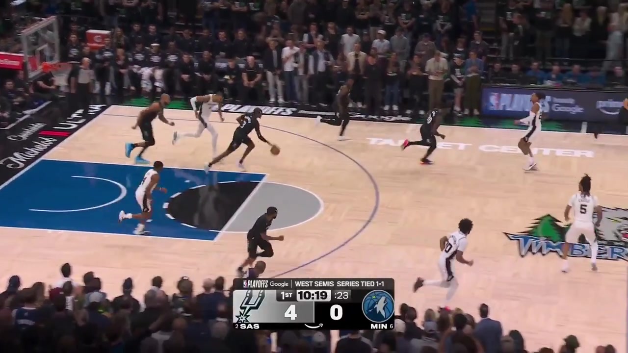 Anthony Edwards full highlights vs San Antonio Spurs tonight 108-115 L - Game 3 - Western Semifinals - 2026 NBA Playoffs32 Points on 1226 FG 462 39 from 3 56 FT 833 14 Rebounds 1 Off Reb 6 Assists 2 TOV 1 Block 5 PF and a - of -10 in 4033 minutes played