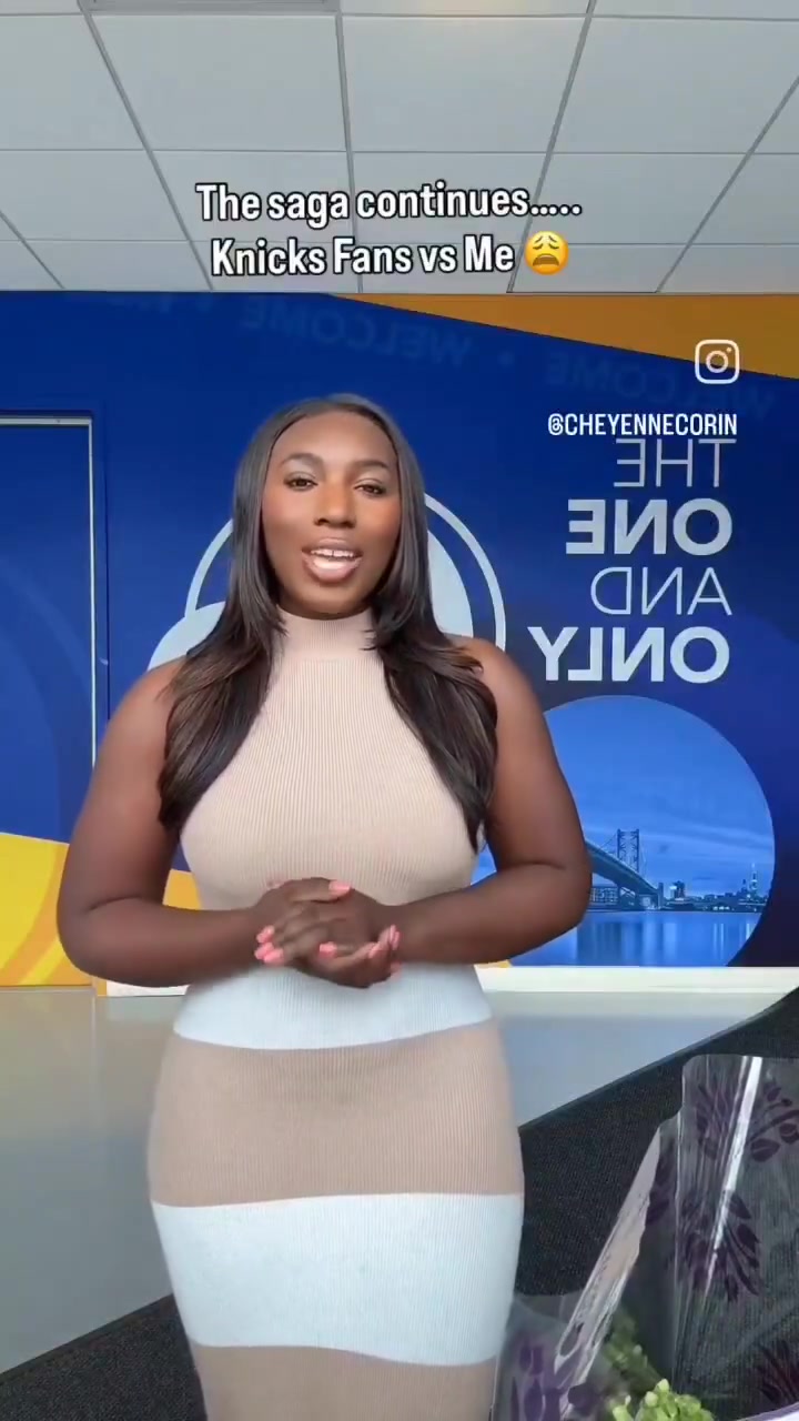 Cheyenne Corin the Philly reporter whose segment was taken over after the Knicks beat the Sixers in Game 4 received flowers from Knicks fans with a note - You handled that like a New Yorker come to the winning team -Knicks in 4