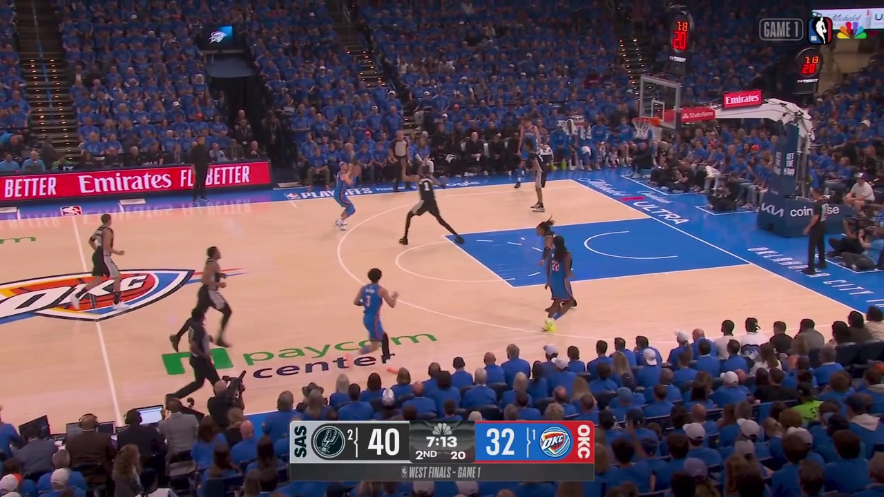 Carter Bryant with the athletic rejection on Chet Holmgren's putback attempt with a replay