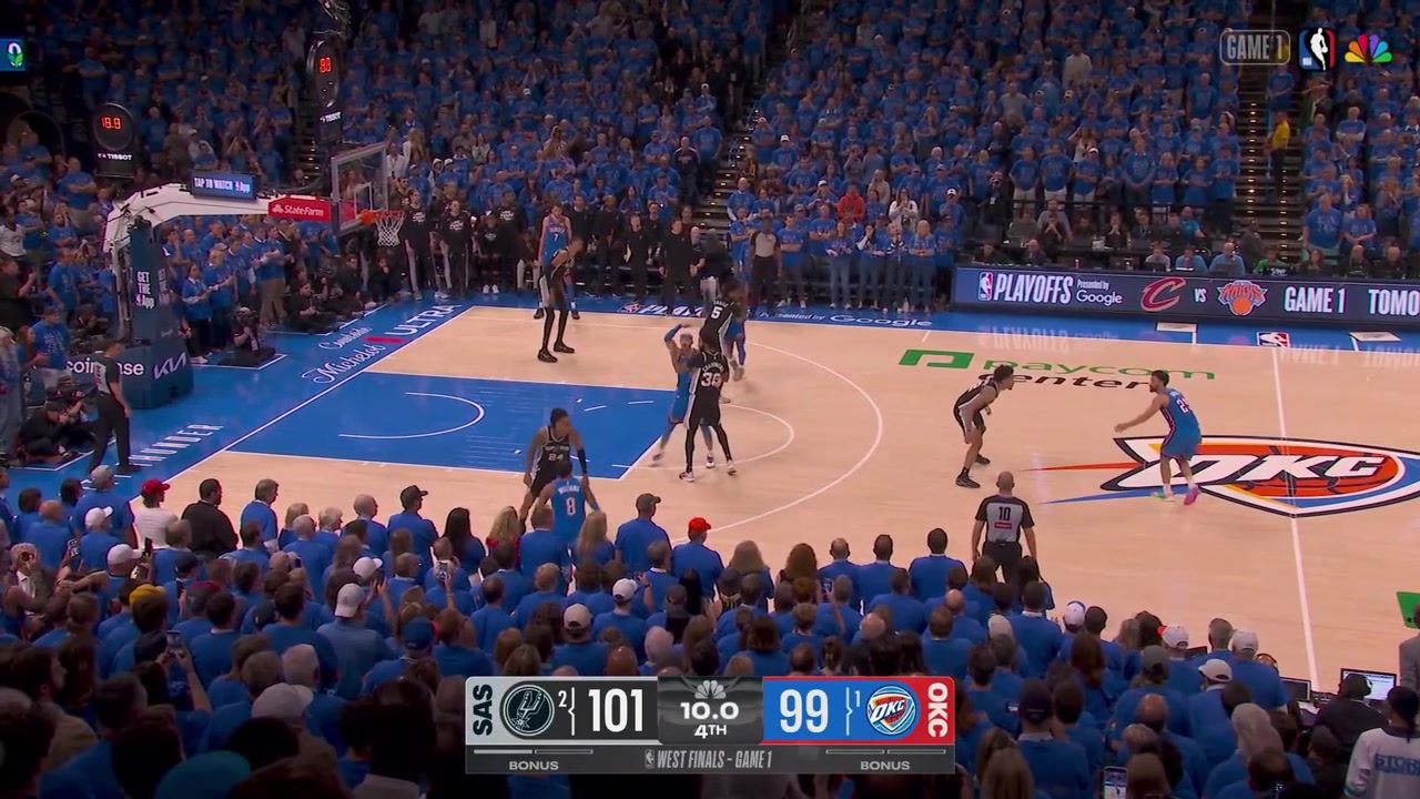 Shai Gilgeous-Alexander with the clutch game-tying layup with 31 seconds remaining in regulation with replays