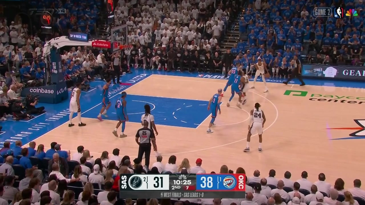 Victor Wembanyama with an incredible putback off his own miss