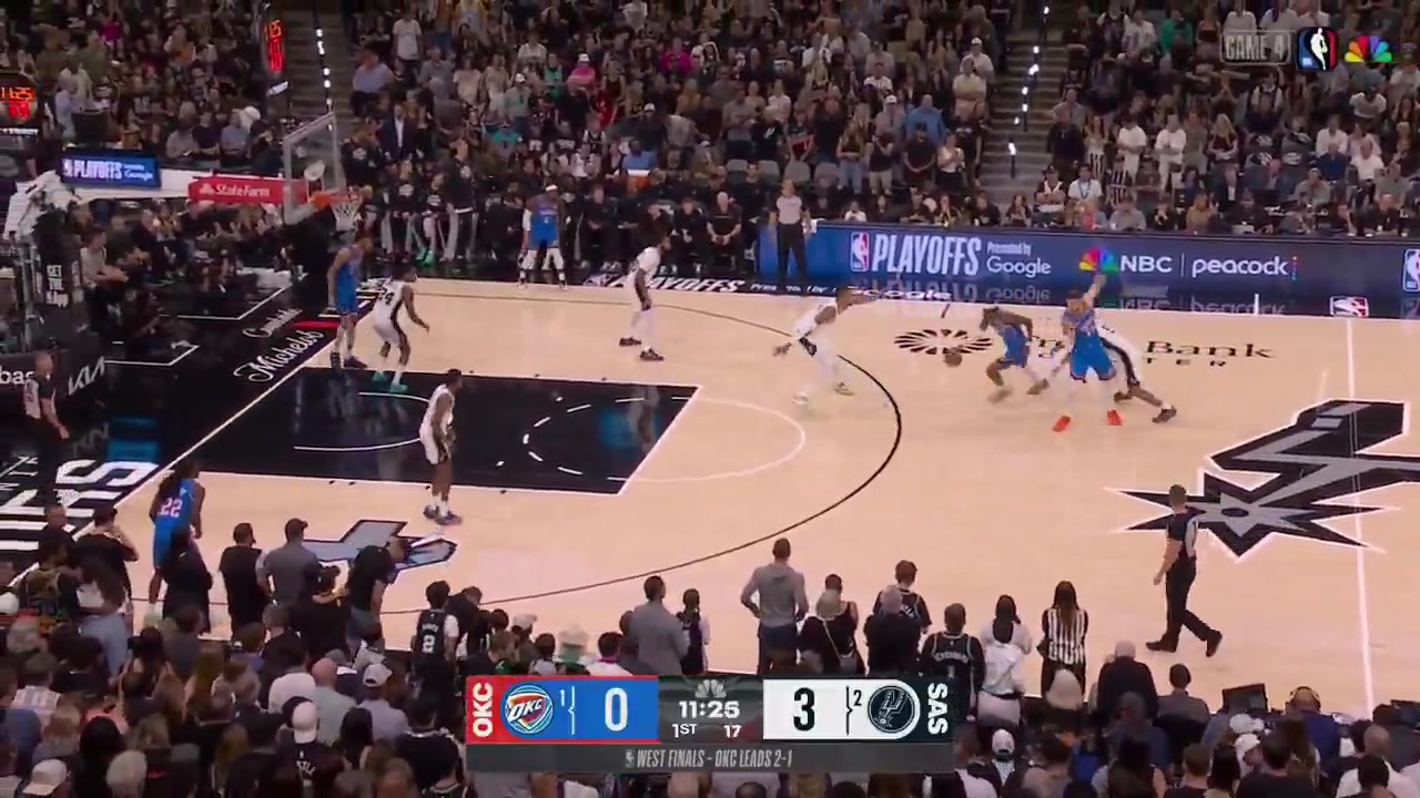 Shai Gilgeous-Alexander full FOOTAGE vs San Antonio Spurs last night 103-82 L - Game 4 - Western Conference Finals - 2026 NBA Playoffs19 Points on 615 FG 400 01 from 3 77 FT 4 Rebounds 7 Assists 4 TOV 2 Steals 3 PF and a - of -18 in 3115 minutes played