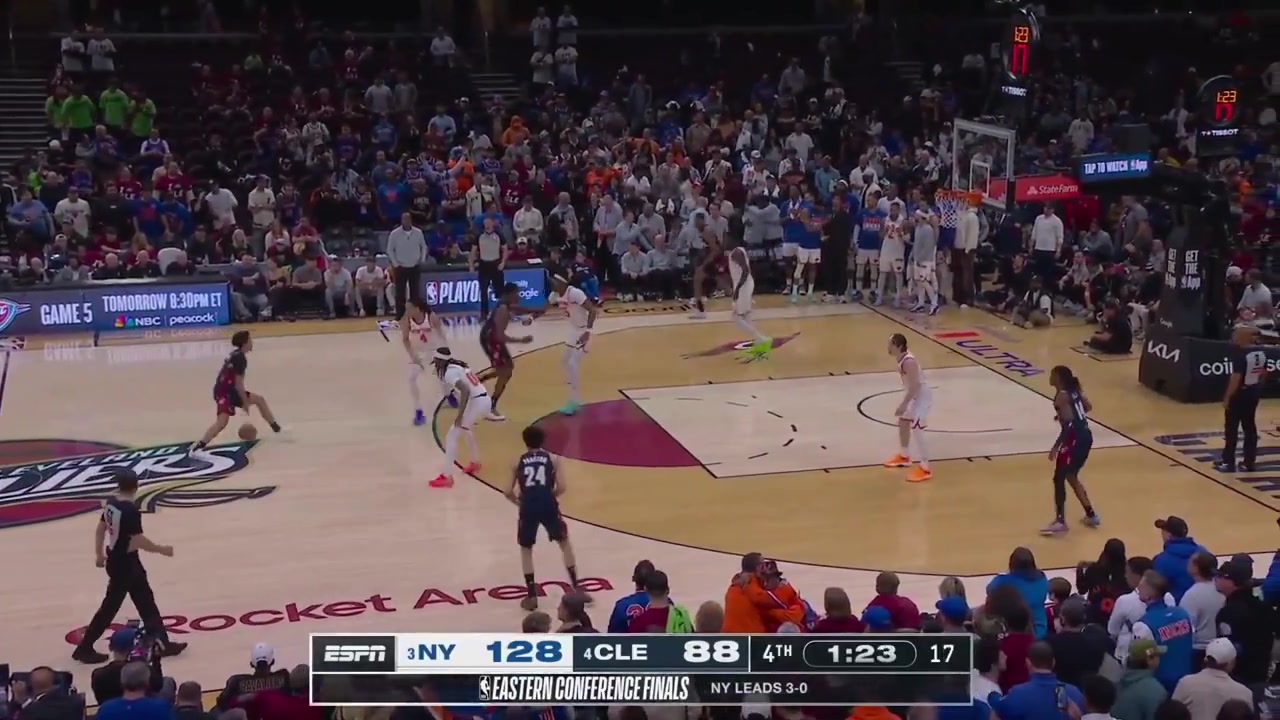 The final moments of Game 4 - Cleveland Cavaliers vs New York Knicks - Eastern Conference Finals - 2026 NBA PlayoffsThe Knicks complete the sweep and reach the NBA Finals for the first time in 27 years