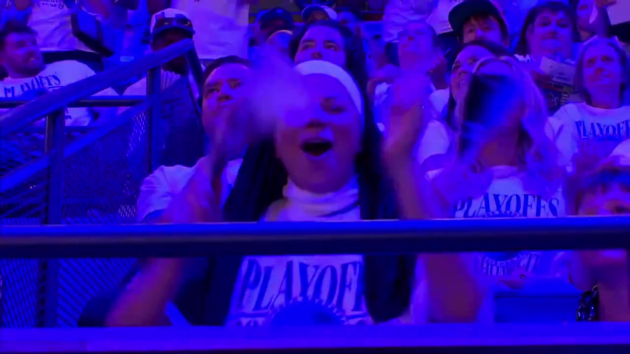 A female Thunder fan dressed up as a nun in Game 5