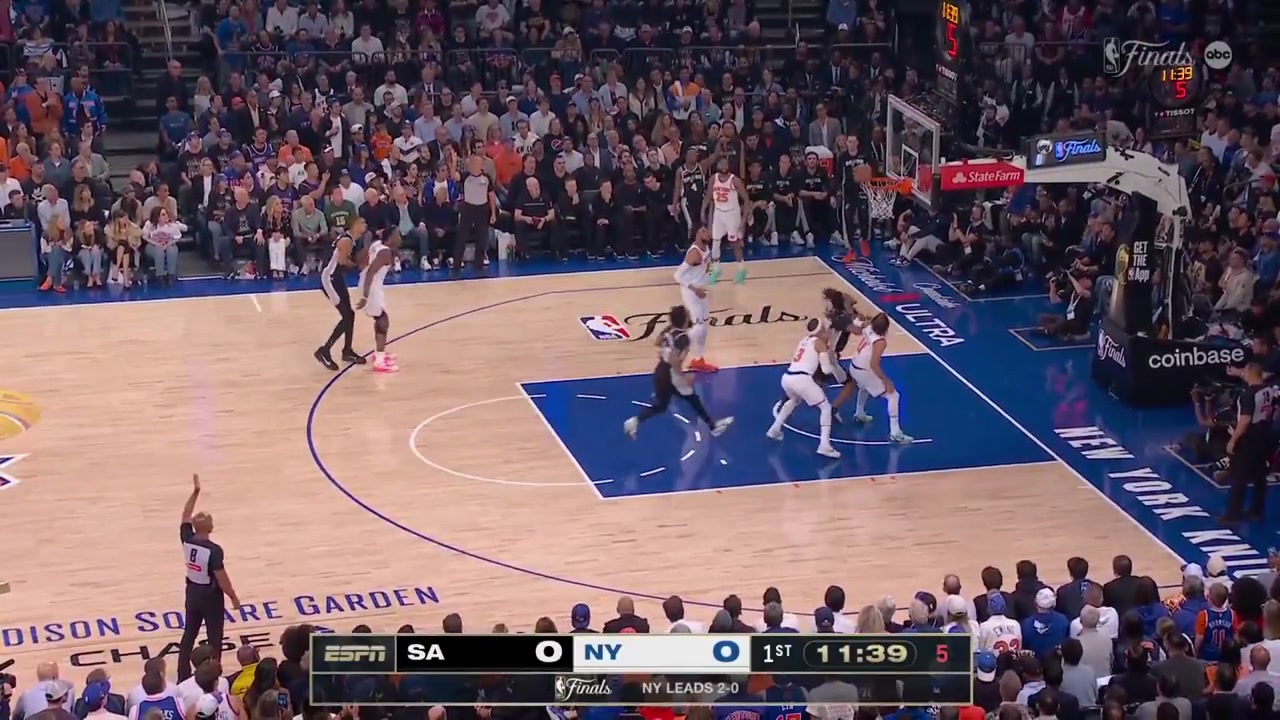Josh Hart full highlights vs San Antonio Spurs last night 115-111 L - Game 3 - 2026 NBA Finals16 Points on 610 FG 47 from 3 571 9 Rebounds 1 Off Reb 5 Assists 2 TOV 2 PF and a - of -7 in 3455 minutes played