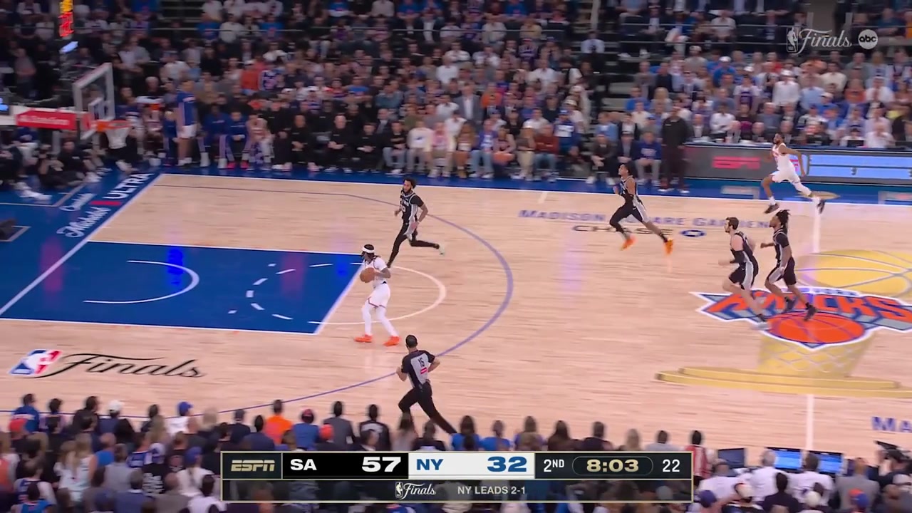 Clarkson gets a tough transition layup but the Spurs answer back with a Castle oop to Bryant