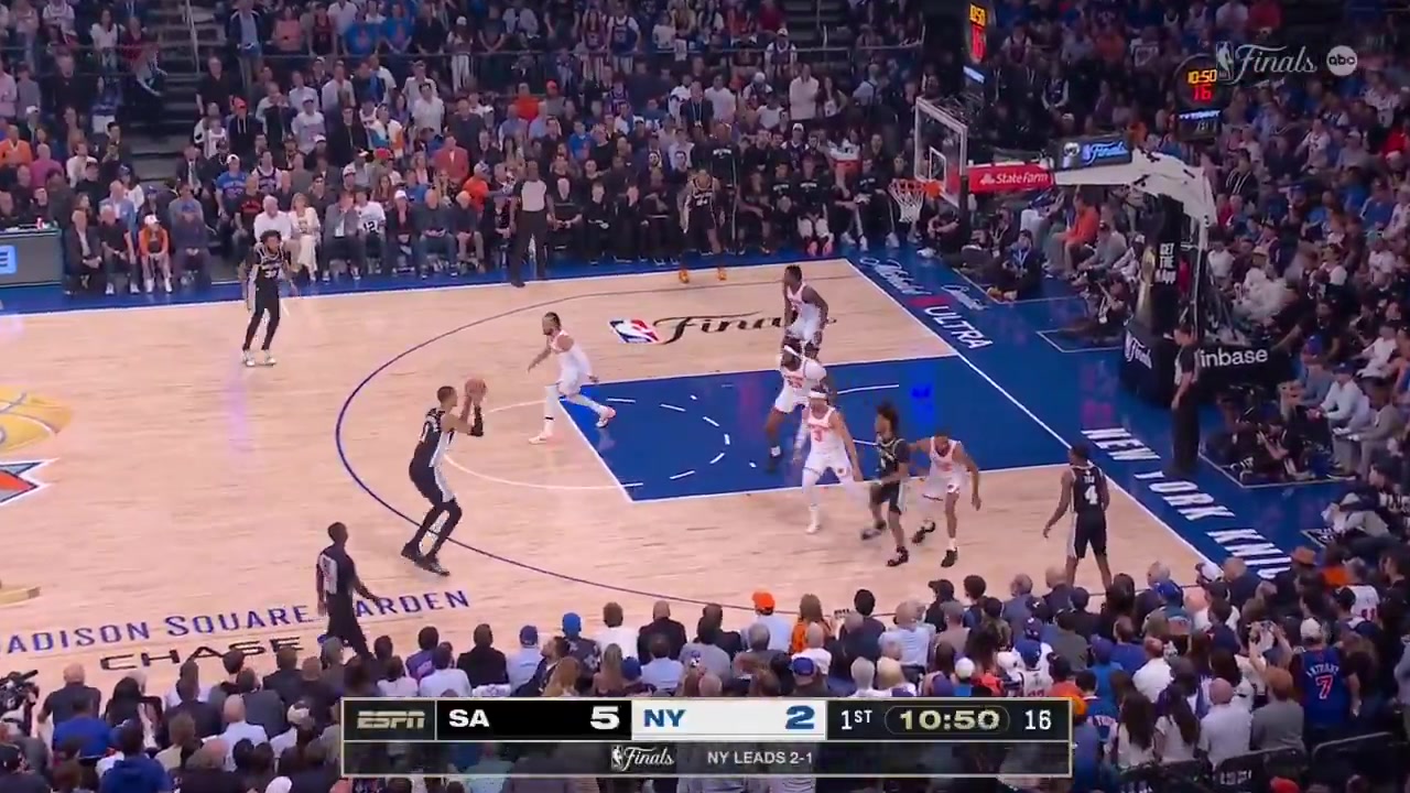 Victor Wembanyama full highlights vs New York Knicks last night 107-106 L - Game 4 - 2026 NBA Finals24 Points on 924 FG 360 28 from 3 250 47 FT 571 13 Rebounds 5 Off Rebs 1 Assist ZERO turnovers 3 Blocks 1 PF and a - of 1 in 4355 minutes played