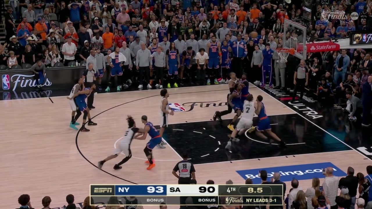 OG Anunoby Rebounds the Missed Free Throw Gets Fouled With 8 Seconds Left in the NBA Finals