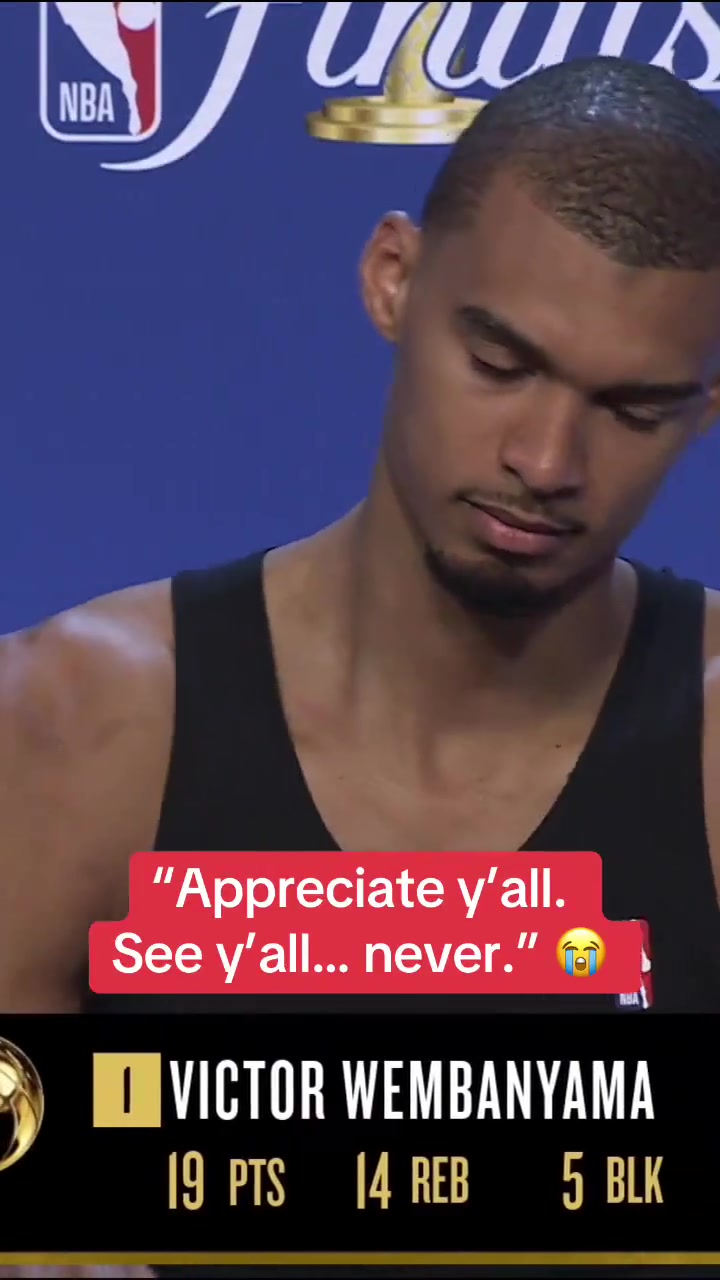 Wemby after post game interview Appreciate yall See yall never