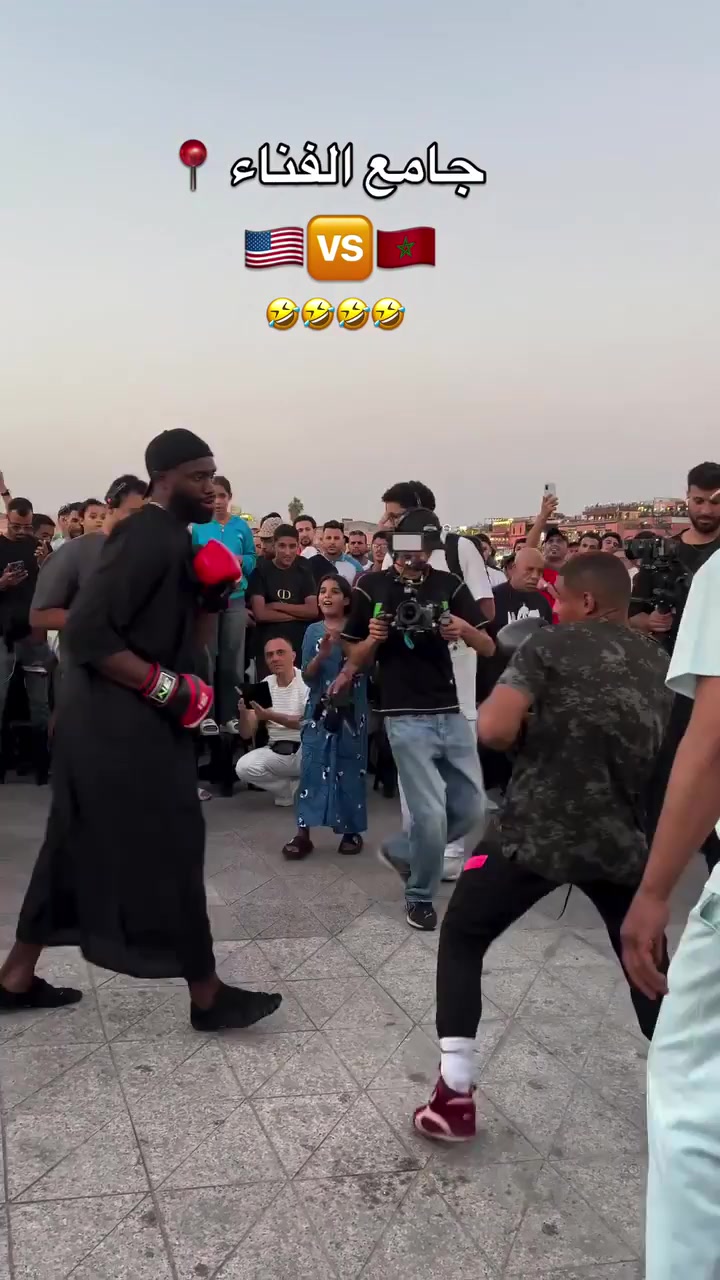 Jaylen Brown WTacko Fall spotted having fun in a boxing circle in Marrakech Morocco