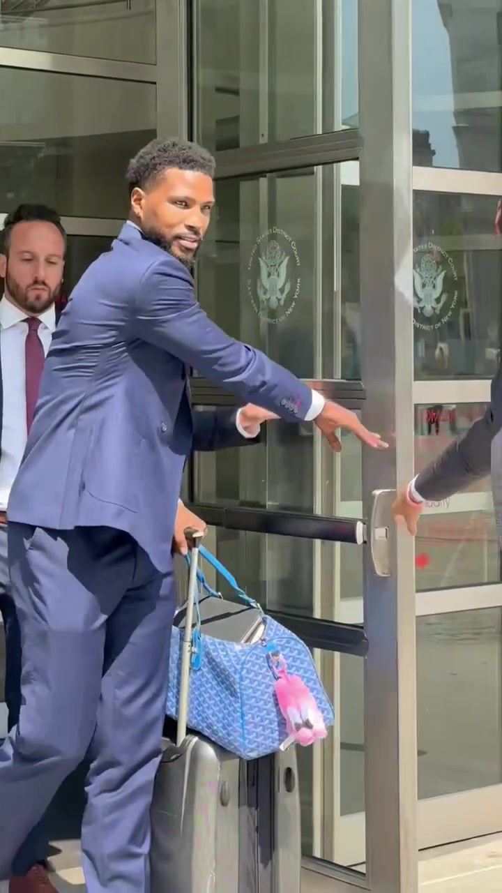 Conlin NBAs Malik Beasley and his attorney Jason Goldman outside court following Beasleys federal arraignment where he pleaded not guilty to multiple charges including conspiracy to commit wire fraud money laundering and bribery